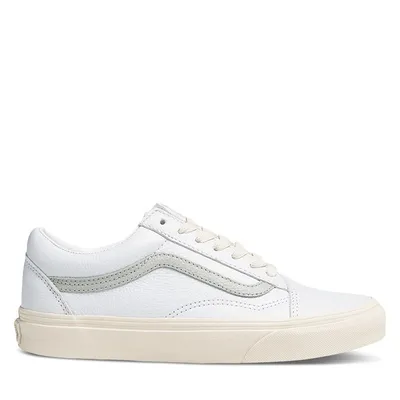 Vans Women's Old Skool Sneakers Vintage White, Leather