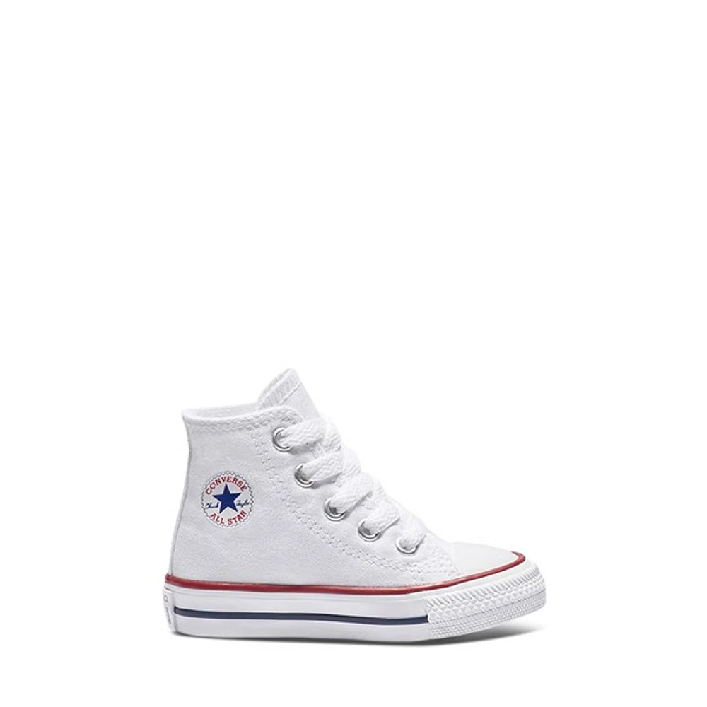 Converse Toddler's Chuck Taylor Hi Sneakers White, Toddler Canvas