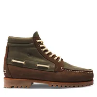 Timberland Men's Authentic 7-Eye Chukka Lace-Up Boots Brown/Green, Leather