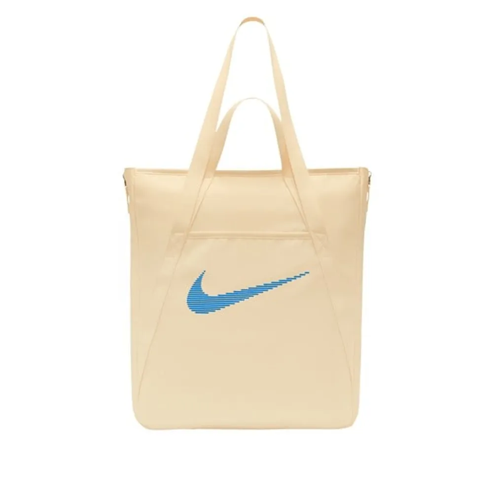 Nike Gym Tote Bag in Beige/Blue, Polyester