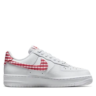 Nike Women's Air Force 1 Sneakers White/Red White Misc, Leather