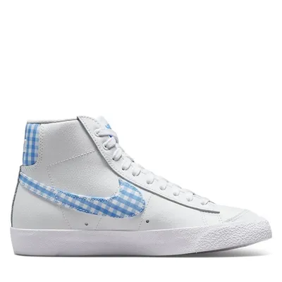 Women's Blazer Mid Sneakers White/Blue