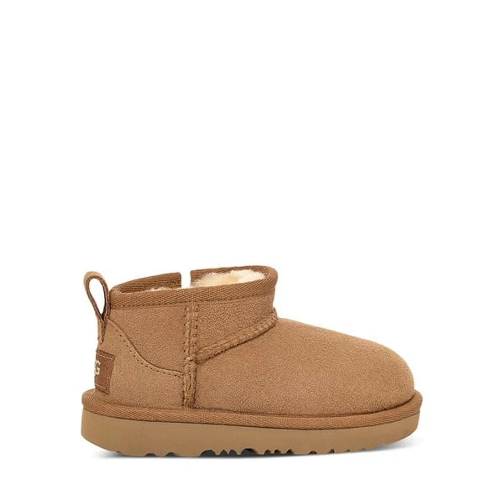 UGG Toddler's Classic Ultra Mini Boots Beige, Toddler Suede