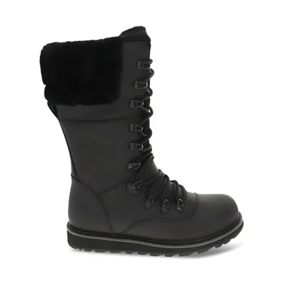 Royal Canadian Women's Castlegar Tall Winter Boots Black Leather, Leather