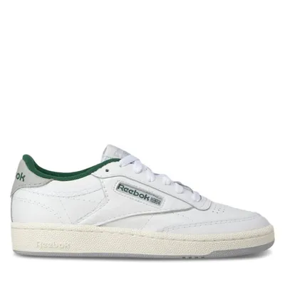 Reebok Men's Club C 85 Sneakers White/Gray/Green, Leather