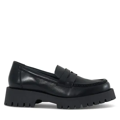 Floyd Women's Brooke Platform Sneakers Loafers Black, Leather