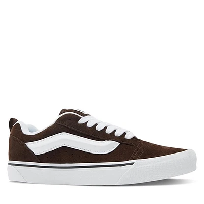 Vans Knu Skool Sneakers in Brown/White, Size Womens 5 / Mens 3.5, Suede