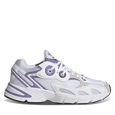 adidas Women's Astir Sneakers in White/Gray/Purple, Size 6.5, Rubber