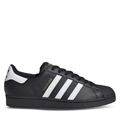 adidas Classic Superstar Sneakers Black White, Womens / Mens Leather