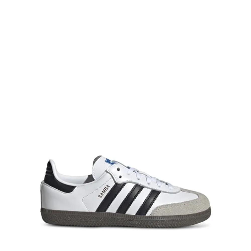 adidas Little Kids' Samba OG Sneakers White Black, Largeittle Kid Leather