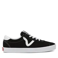 Vans Sport Low Sneakers Black White, / Mens Suede