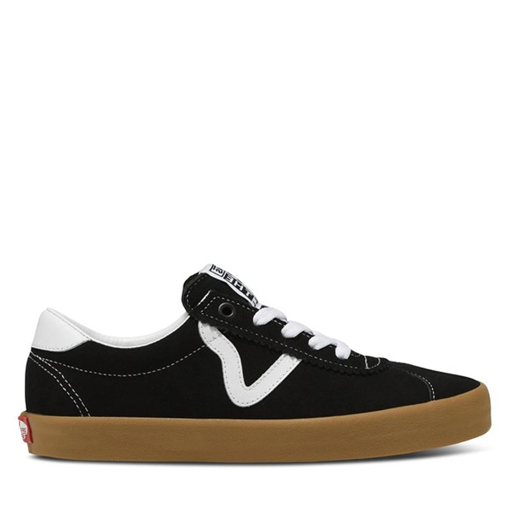 Vans Sport Low Sneakers in Black White Gum, Size Womens 6 / Mens 4.5, Suede