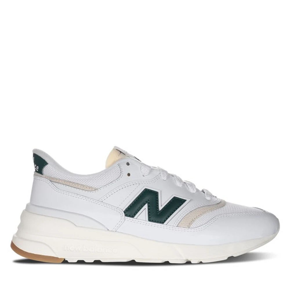 New Balance Men's 997R Sneakers White/Green, Suede