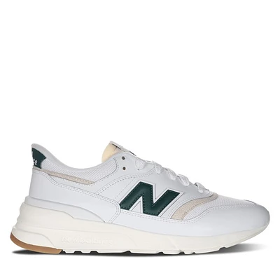 New Balance Men's 997R Sneakers White/Green, Suede