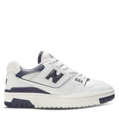 New Balance Women's BB550 Sneakers Off-White/Magnet White Misc, Leather