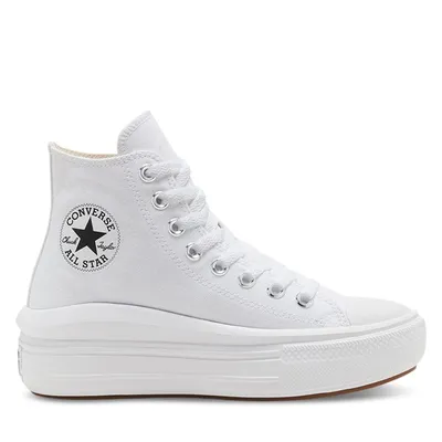 Converse Women's Chuck Taylor All Star Move Hi Sneakers White, Canvas