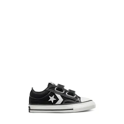 Converse Toddler's Star Player 76 Easy-On Sneakers Black White, Toddler Canvas