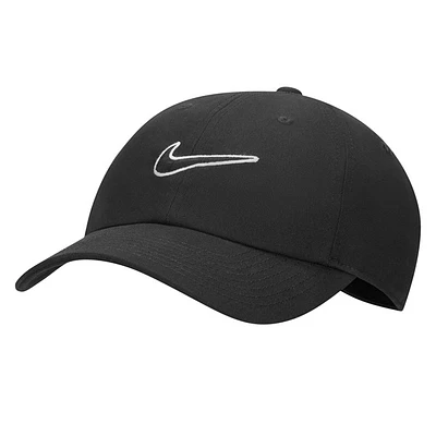Nike Unstructured Swoosh Baseball Cap in Black, Polyester