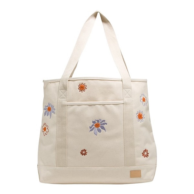 Vans Summer Bloom Pergs Tote Bag in Beige, Cotton