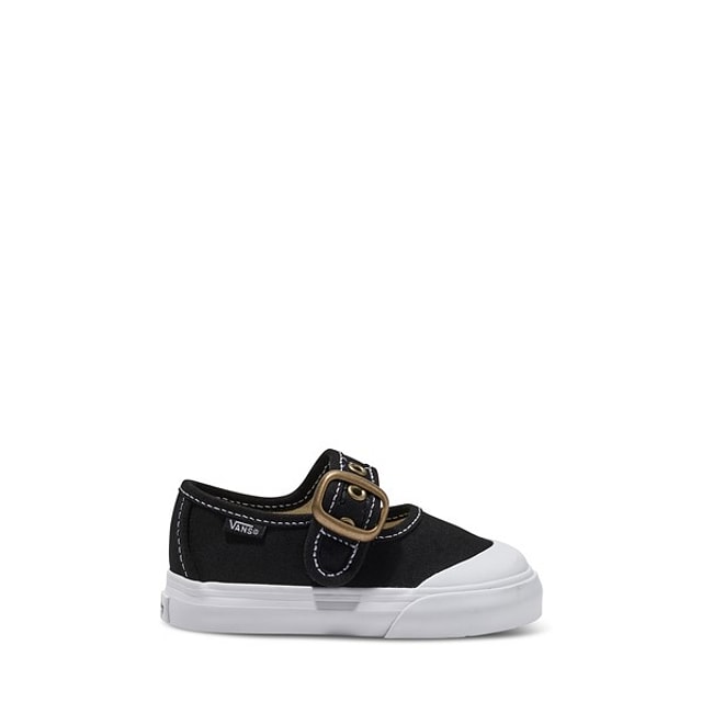 Vans Toddler's Mary Jane Shoes Black White, Toddler Canvas
