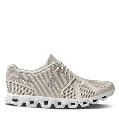 On Women's Cloud 5 Athletic Sneakers Pearl/White Beige, Rubber