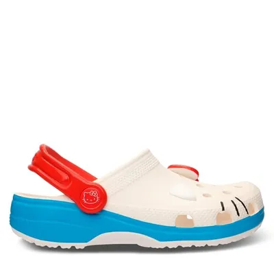 Crocs Hello Kitty Classic Clogs White/Red/Blue, Womens / Mens