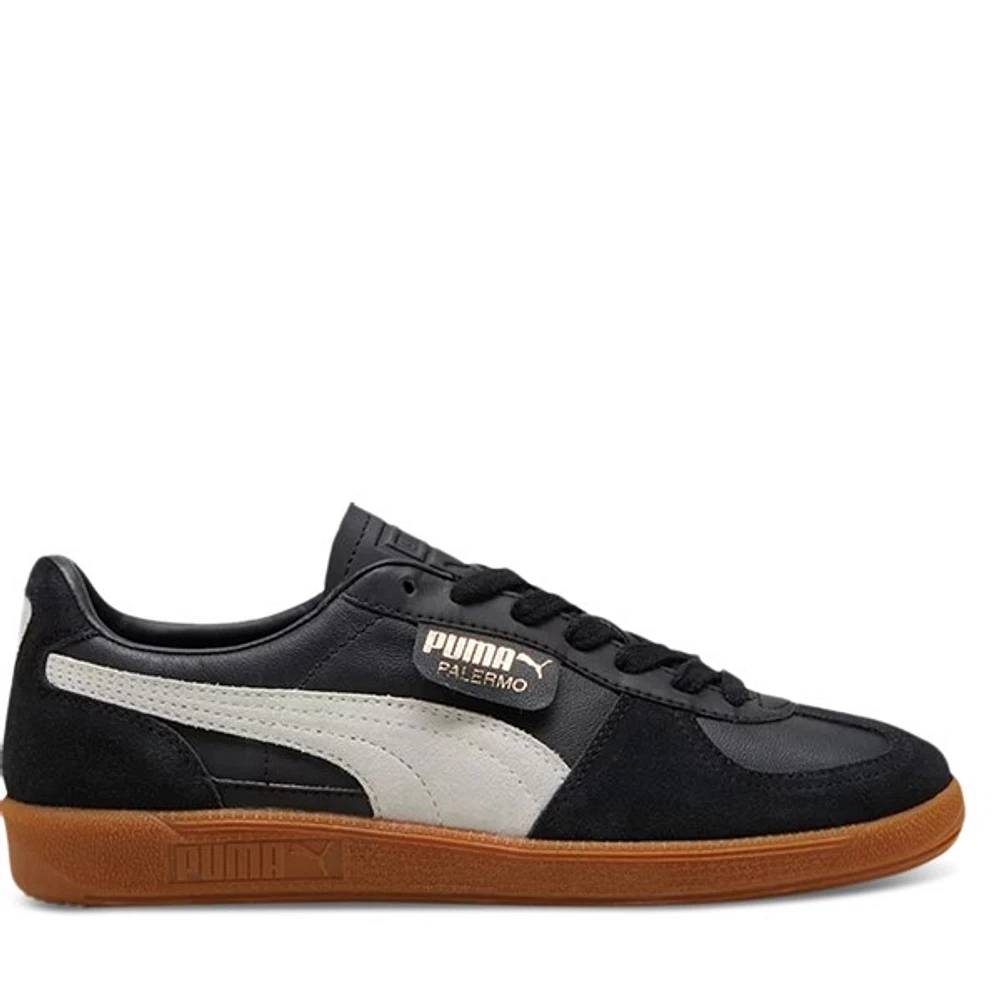 Puma Men's Palermo Sneakers Black White, Leather