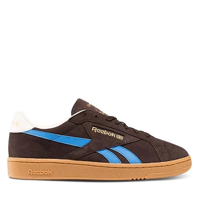 Reebok Men's Club C Grounds UK Sneakers Brown/Blue/Gum, Leather