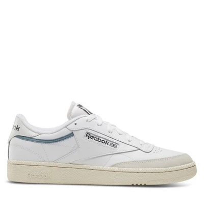 Reebok Men's Club C 85 Sneakers in White/Chalk/Gray in White Misc, Size 8, Leather