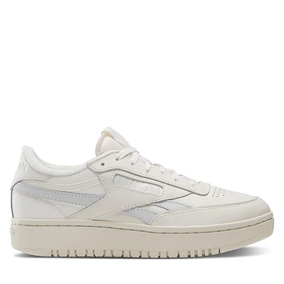 Reebok Women's Club C Double Revenge Sneakers Chalk/Blue White Os Div., Leather