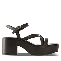 Floyd Women's Alice Platform Sandals Black, Leather