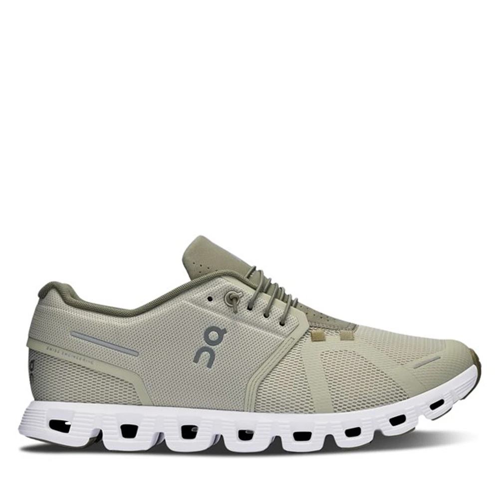 On Men's Cloud 5 Athletic Sneakers Green, Polyester