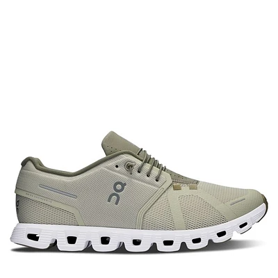 On Men's Cloud 5 Athletic Sneakers Green, Polyester