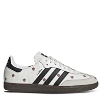 adidas Women's Samba OG Floral Embroidery Sneakers Black White Misc, Leather