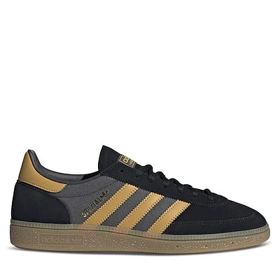 adidas Men's Handball Spezial Sneakers Black/Yellow/Gray, Suede