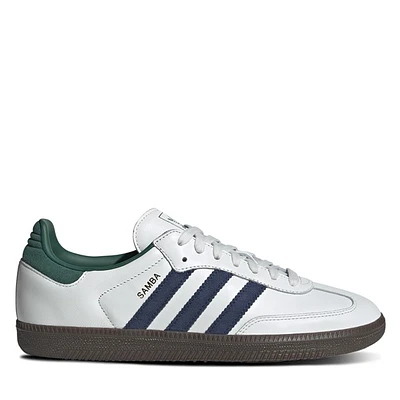 adidas Samba OG Sneakers White Navy Green, Womens / Mens Leather
