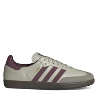 adidas Men's Samba OG Sneakers Chalk/Burgundy White Os Div., Leather