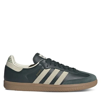 adidas Men's Samba OG Sneakers Dark Green/Beige, Leather