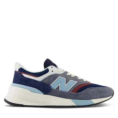 New Balance Men's 997R Sneakers Gray/Blue/White White Misc, Textile