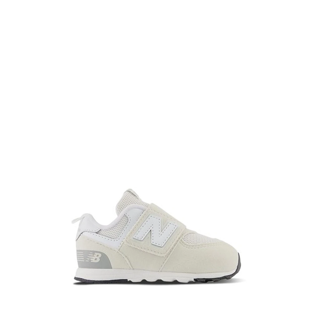 New Balance Toddler's 574 Sneakers Light Gray/White Gris, Toddler Leather