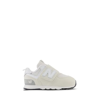 New Balance Toddler's 574 Sneakers Light Gray/White Gris, Toddler Leather