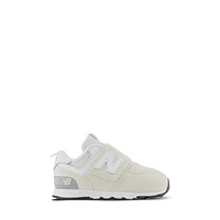 New Balance Toddler's 574 Sneakers Light Gray/White Gris, Toddler Leather