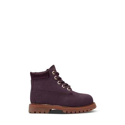 Timberland Little Kid's Waterproof 6 Inch Lace-Up Boots Purple, Largeittle Kid Leather