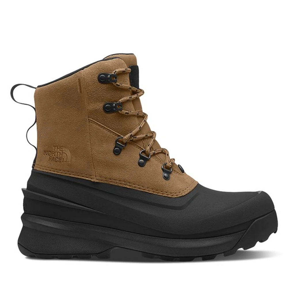 The North Face Men's Chilkat V Lace-Up Winter Waterproof Boots Brown/Black Brun, Suede