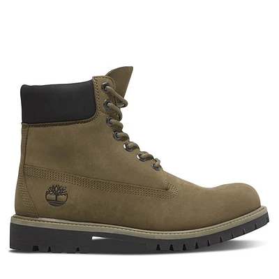 Timberland Men's 6-Inch Premium Waterproof Boots in Green, Size 7, Leather
