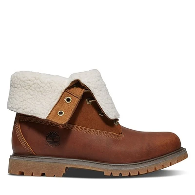 Timberland Women's Waterproof Roll-Top Lace-Up Boots Brun, Leather