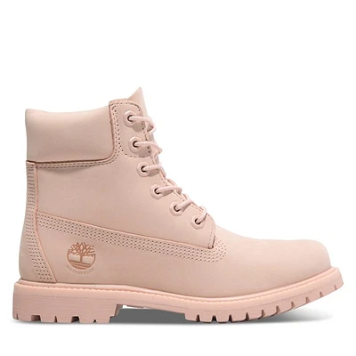 Timberland Women's Premium 6-Inch Waterproof Lace-Up Boots Rose, Leather