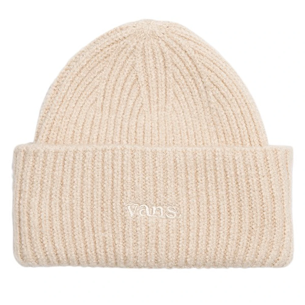 Vans Densmore Wide Cuff Beanie Hat in Beige, Acrylic