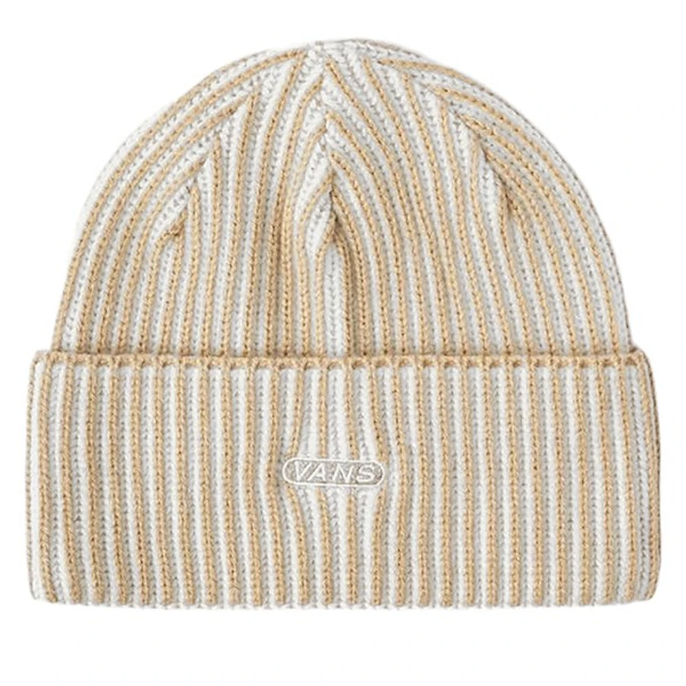 Vans Nesbit Cuff Beanie Hat in Beige, Acrylic