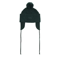 Vans Earflap Pom Beanie Hat in Green, Acrylic